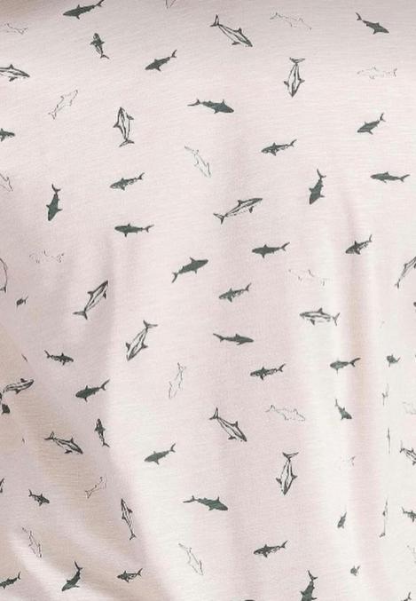 Pijama Bărbați Mânecă Scurtă și Pantalon Scurt cu Imprimeu Rechin,Engros